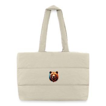 Bear - Puffer Shopping Bag - natural - Front