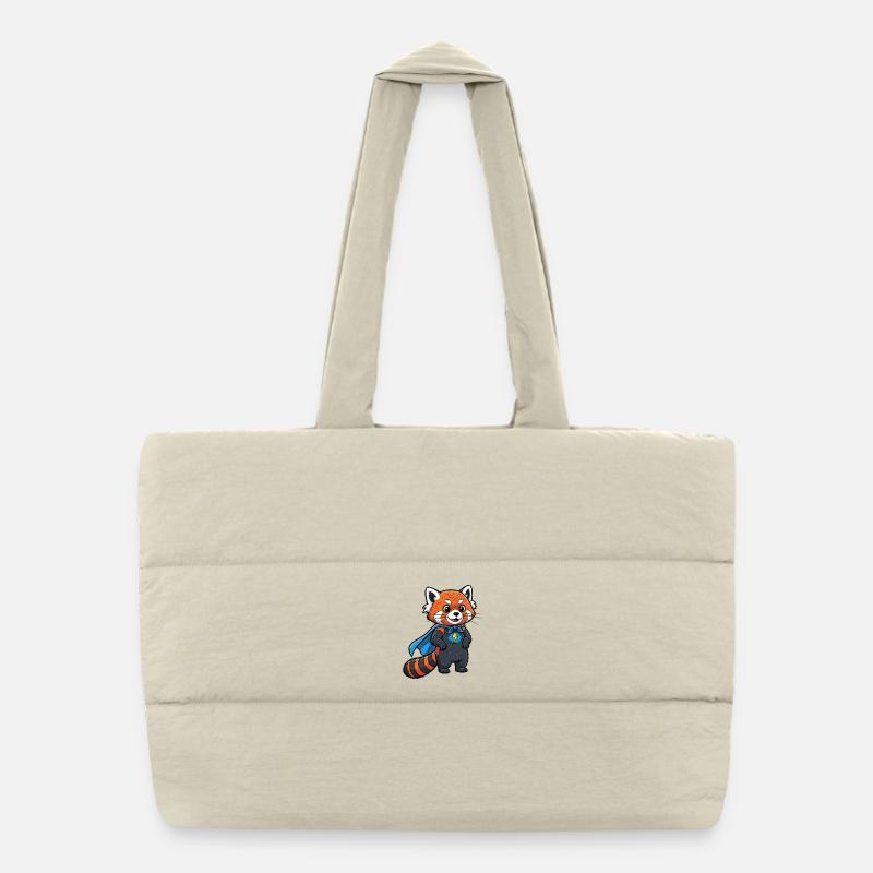 Superheldenkätzchen Design Puffer-Einkaufstasche