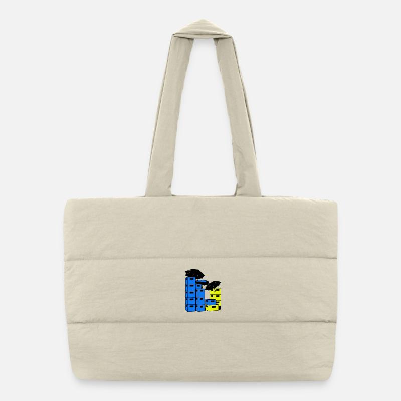 Beer crate art Puffer Shopping Bag