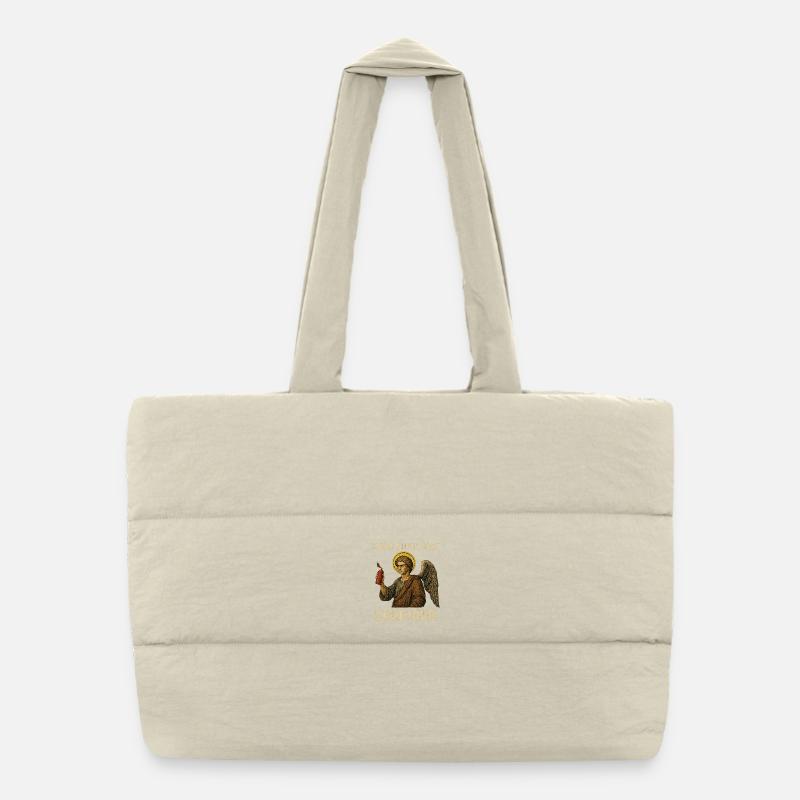 Ange avec bombe aérosol et devis conforme - Sac shopping matelassé - blanc naturel
