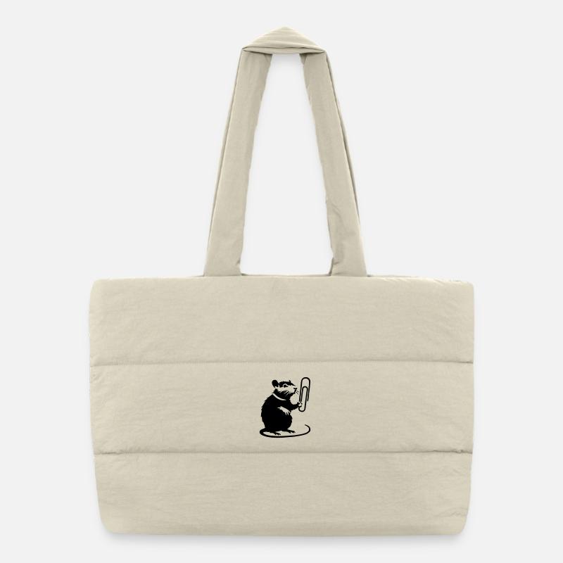 Le rat comme étalon de bureau Sac shopping matelassé