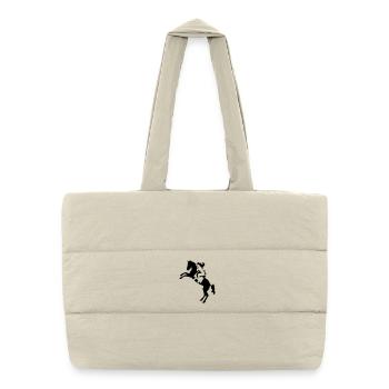 Cavalier - Sac shopping matelassé - blanc naturel - Devant