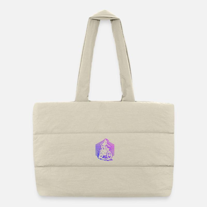 Compact motocross design for motocross Puffer Shopping Bag