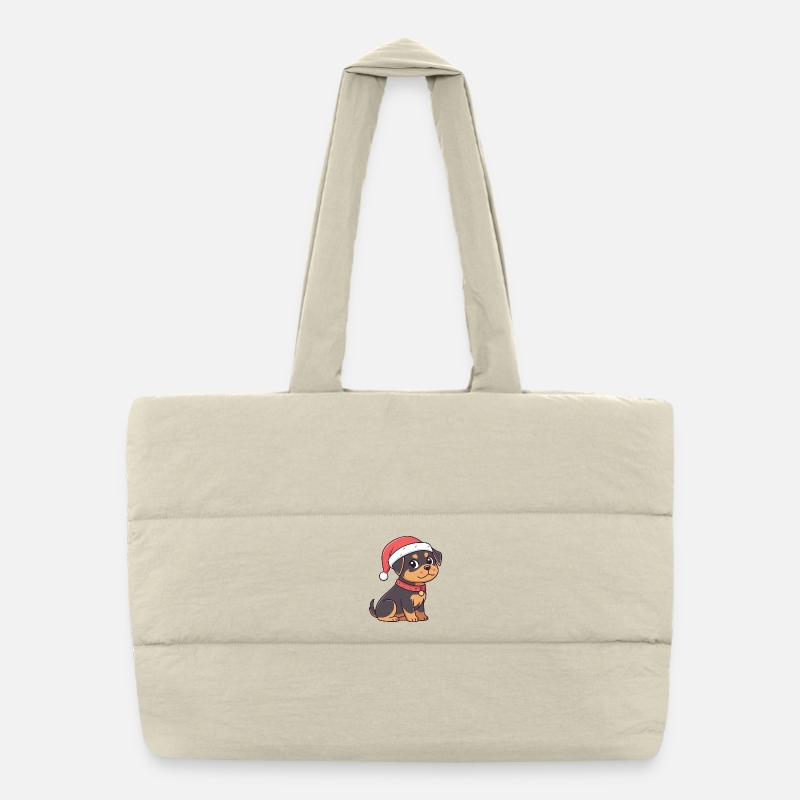 Chiot Noël Cartoon Sac shopping matelassé