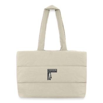 La liberté n’est jamais libre - Sac shopping matelassé - blanc naturel - Devant