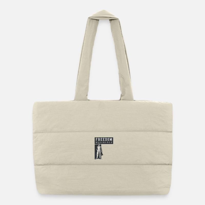 Freedom Never Free Puffer Shopping Bag