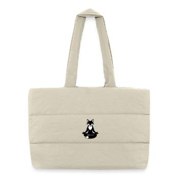 Fox Yoga Meditation - Puffer Shopping Bag - natural - Front
