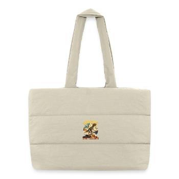 Les montagnes appellent l’aventure Design - Sac shopping matelassé - blanc naturel - Devant