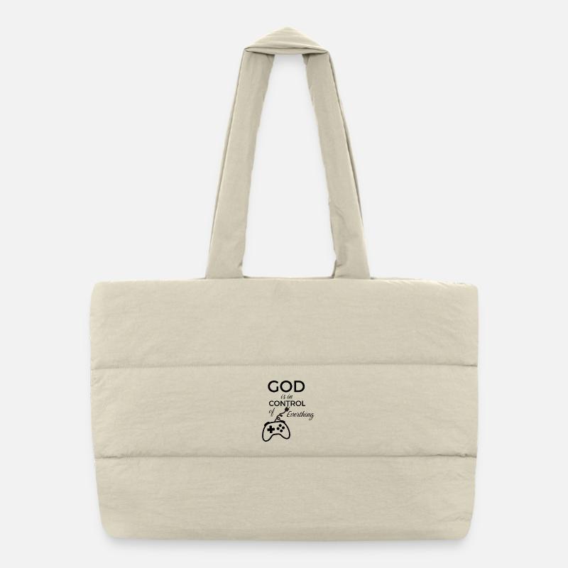 Dieu contrôle - Foi et confiance chrétiennes Sac shopping matelassé
