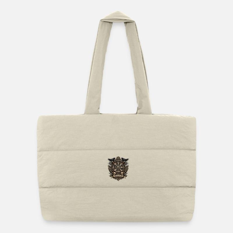 Vegvisir Nordischer Kompass - Puffer-Einkaufstasche - Naturweiß