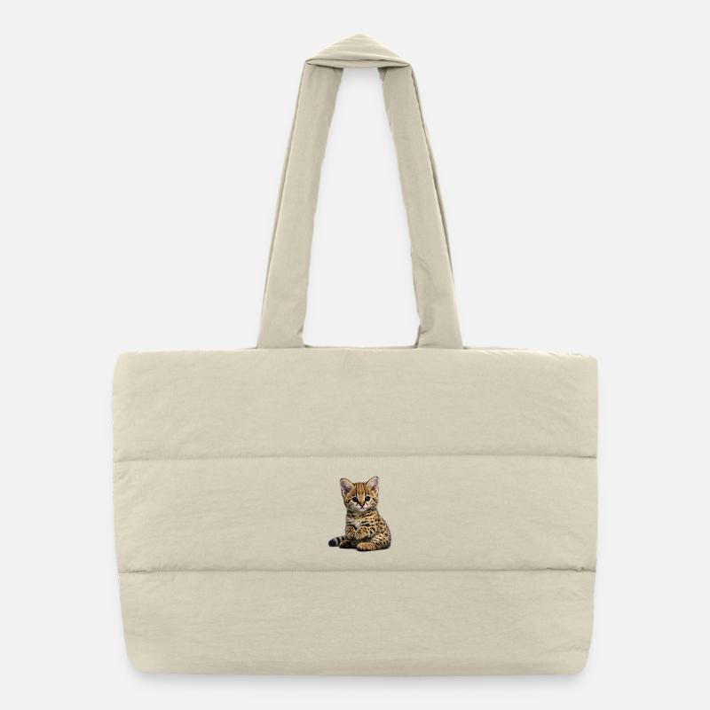 Serfal kittens Puffer Shopping Bag