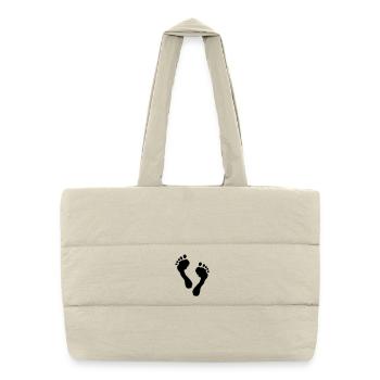 Feet Silhouette - Puffer Shopping Bag - natural - Front