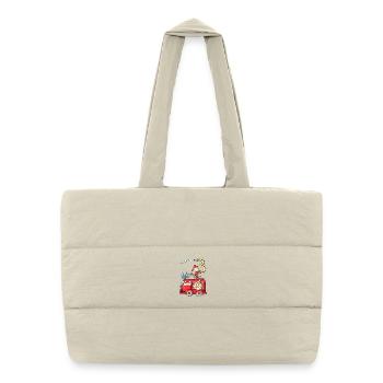 I am a three years fire brigade 3rd birthday boy - Puffer Shopping Bag - natural - Front