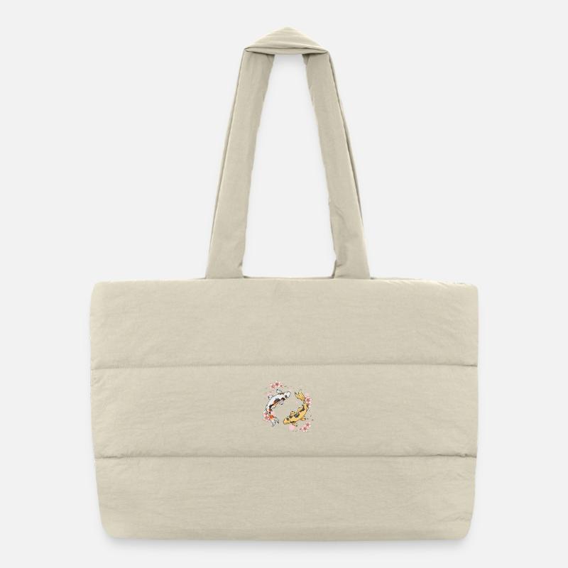 Kois Fish Puffer Shopping Bag