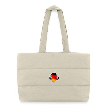 Germany flag under the shirt - Puffer Shopping Bag - natural - Front