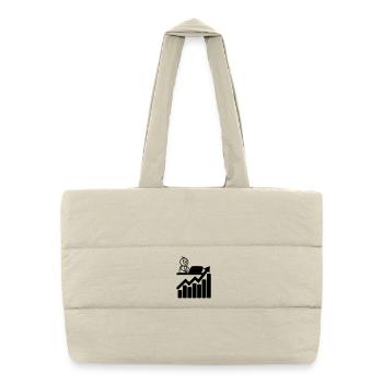 Chart stock market trader - Puffer Shopping Bag - natural - Front