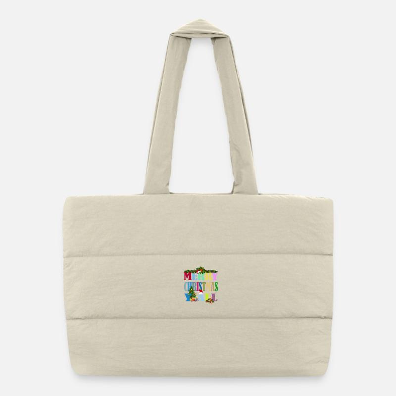 Joyeux Noël à tous Dire Sac shopping matelassé