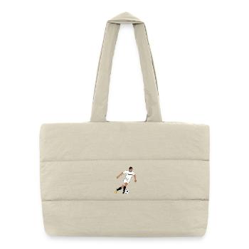 Team footballers in sprint - Puffer Shopping Bag - natural - Front