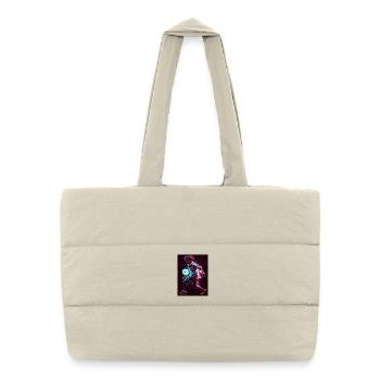 Design futuriste de super-héros pour enfants - Sac shopping matelassé - blanc naturel - Devant