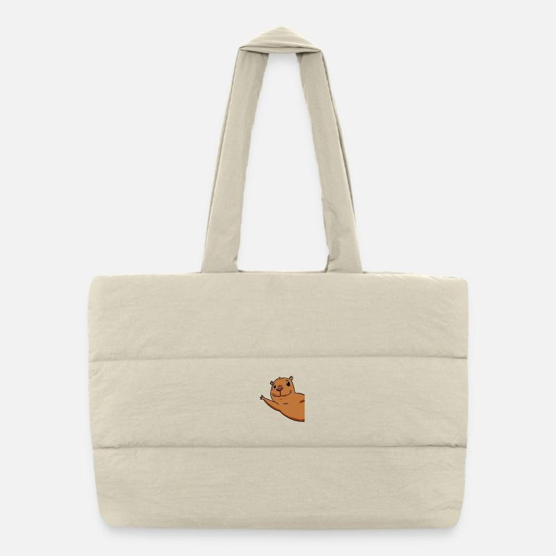 Capybara Wasserschwein Puffer Shopping Bag