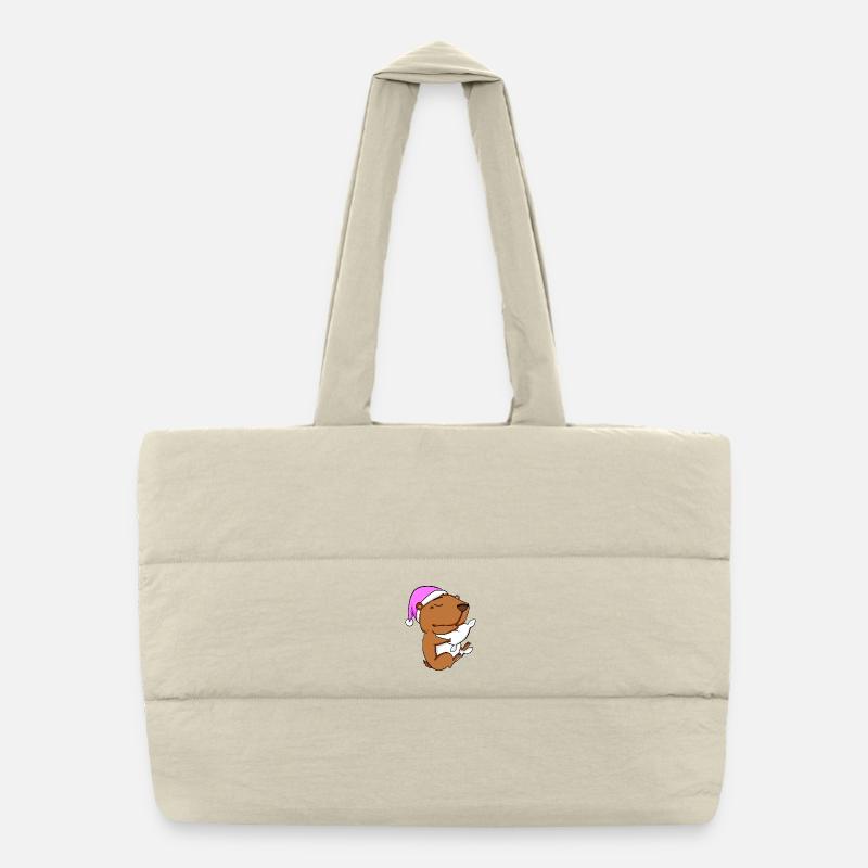 Capybara Wasserschwein Sac shopping matelassé