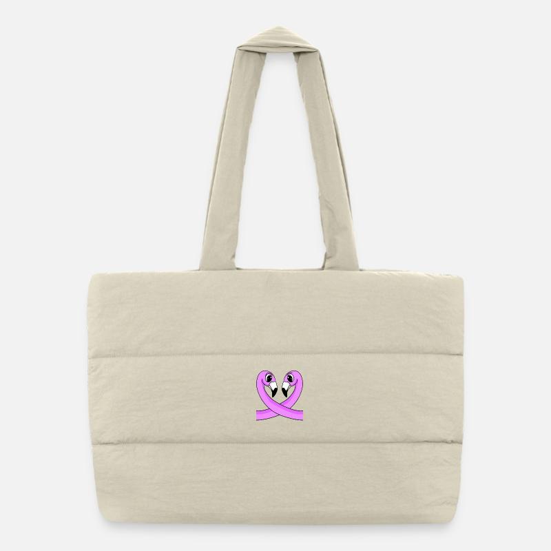 Flamingos Flamingo Love Puffer Shopping Bag