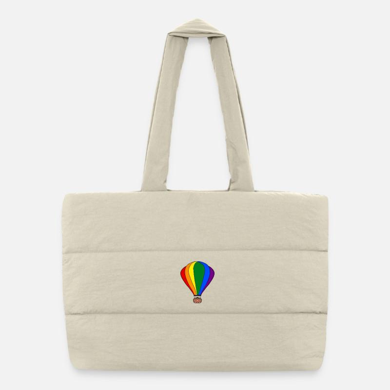 Regenbogen-Ballon Puffer-Einkaufstasche