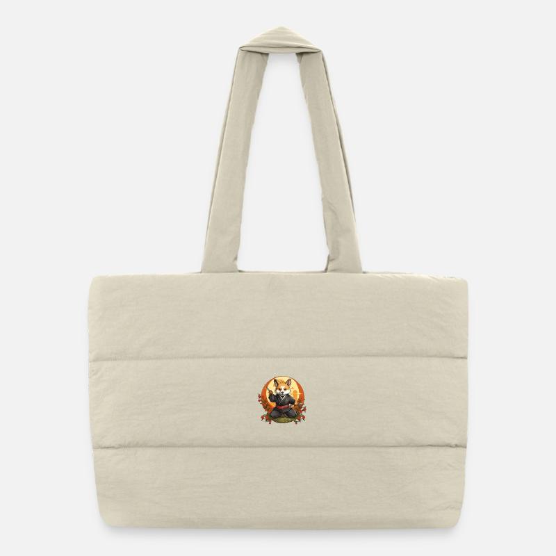 Ninja Corgi Chien avec Couteaux Sac shopping matelassé