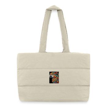 Parrot Macaw - Puffer Shopping Bag - natural - Front