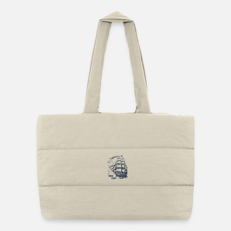 DarssCoast - Altes Segelschiff, Geschenk Puffer-Einkaufstasche