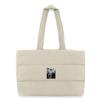 German Shepherd Aliens Invasion Uap Weirdcore - Puffer Shopping Bag - natural - Front