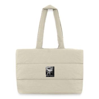 German Shepherd Aliens Invasion Uap Weirdcore - Puffer Shopping Bag - natural - Front