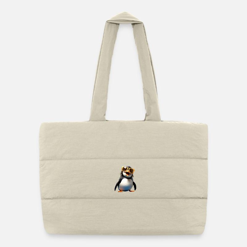 Pinguin Sonnenbrille Geschenk Ich Liebe Pinguine Puffer-Einkaufstasche