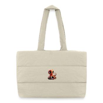 Octopus Small Octopus Cuttlefish Cute Octopus - Puffer Shopping Bag - natural - Front