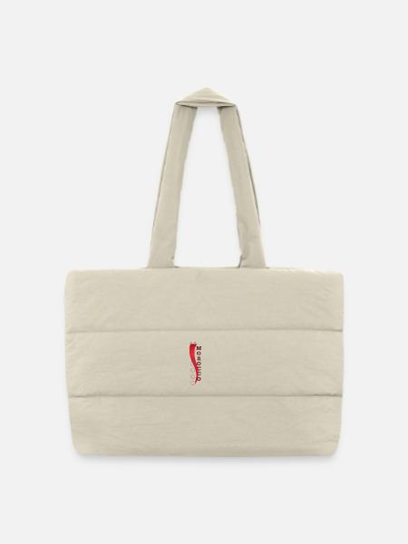 Drapeau du Maroc qui Inspire le Respect Admiration - Sac shopping matelassé - blanc naturel
