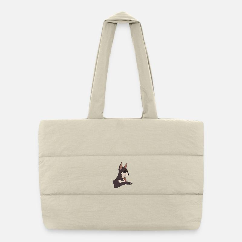 Adorable Chihuahua Puffer Shopping Bag
