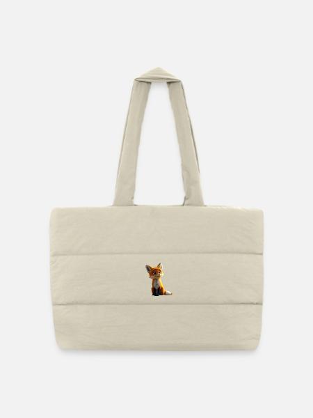 Fuchs Ich Liebe Füchse Rotfuchs Wilder Süßer Fuchs - Gesteppte Shopping Bag - Naturweiß
