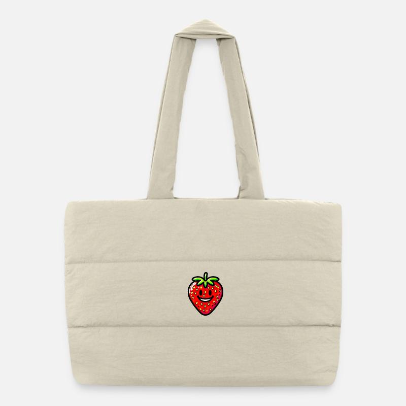 Fraises et fraises Sac shopping matelassé