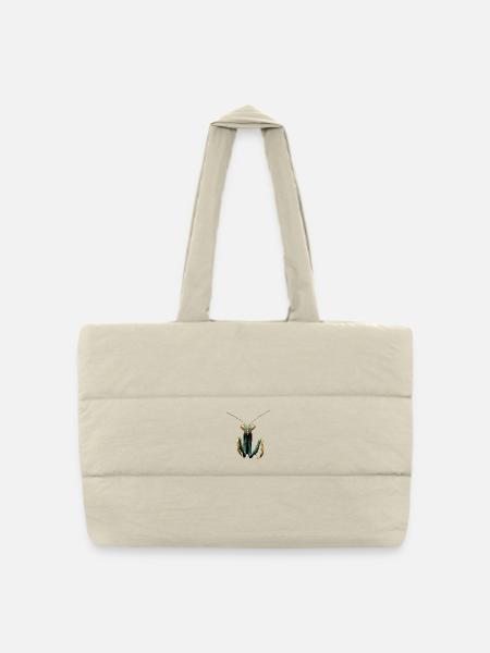 Gottesanbeterin Praying Mantis Liebe Fangschrecken - Gesteppte Shopping Bag - Naturweiß