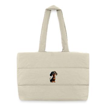 Dachshund, Dachshund, Miniature Dachshund, Dachshund Club, Dachshund - Puffer Shopping Bag - natural - Front