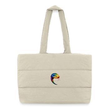 Serpent Python Cobra Mamba Serpent à sonnettes Serpent - Sac shopping matelassé - blanc naturel - Devant