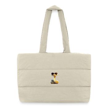 Serpent Python Cobra Mamba Serpent à sonnettes Serpent - Sac shopping matelassé - blanc naturel - Devant