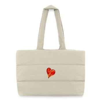 IDYLLE - Sac shopping matelassé - blanc naturel - Devant