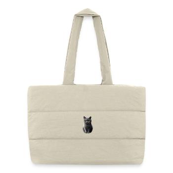 British Shorthair Cat BKH Cat Mom Cute Cats - Puffer Shopping Bag - natural - Front