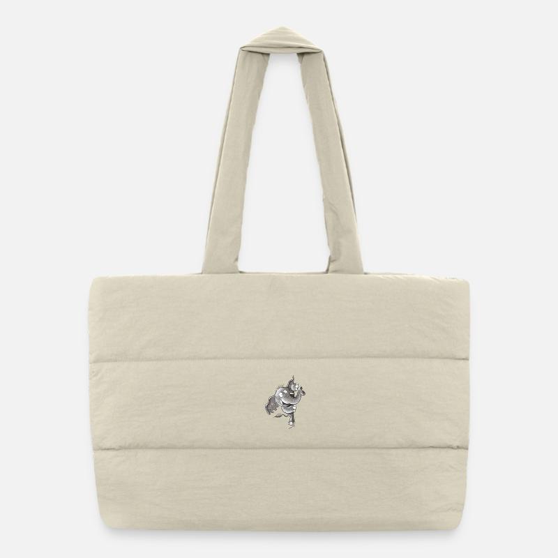 Drolliger Elefant Tiermotiv Wildtier Elefanten Puffer-Einkaufstasche