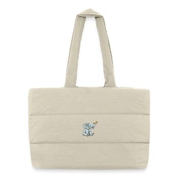 Elephant Hot Dog - Puffer Shopping Bag - natural - Front