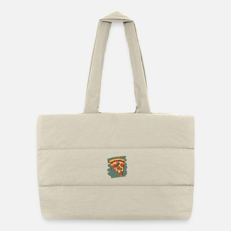 Pizza Rétro Sac shopping matelassé
