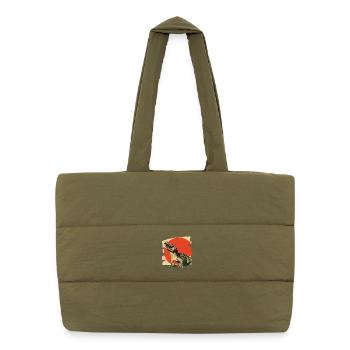 Krokodil - Puffer-Einkaufstasche - safari Green - Vorne