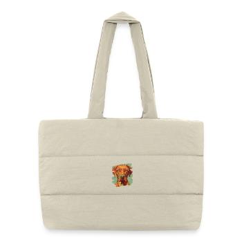 Rhodésian Ridgeback - Sac shopping matelassé - blanc naturel - Devant