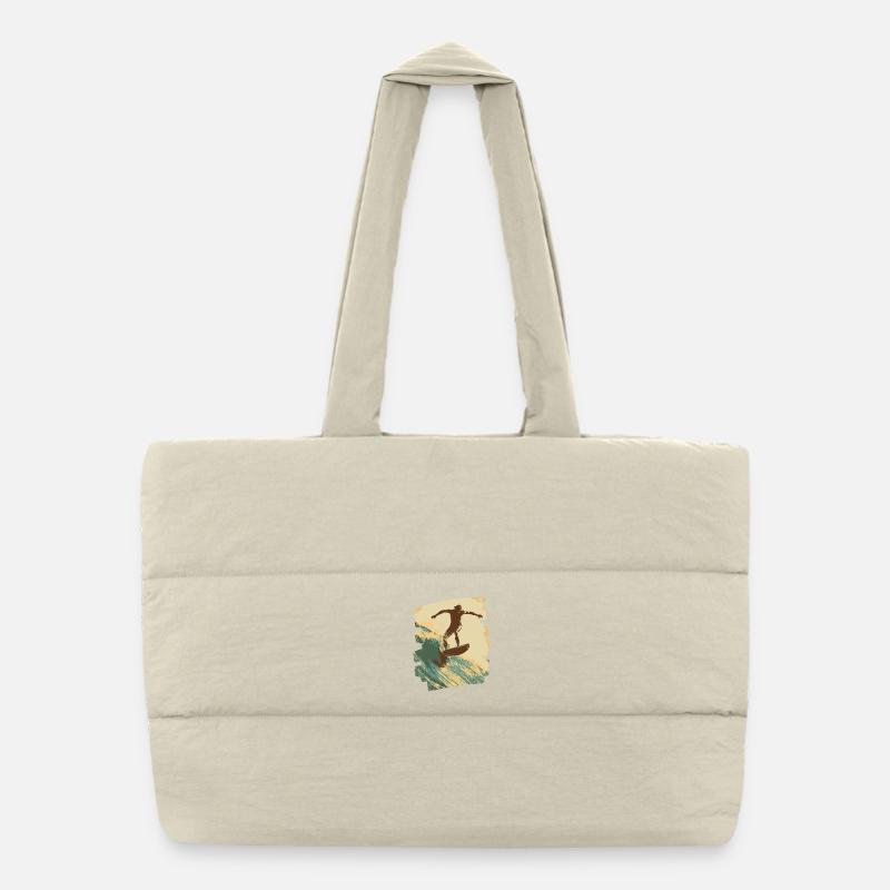 Surfer Puffer Shopping Bag